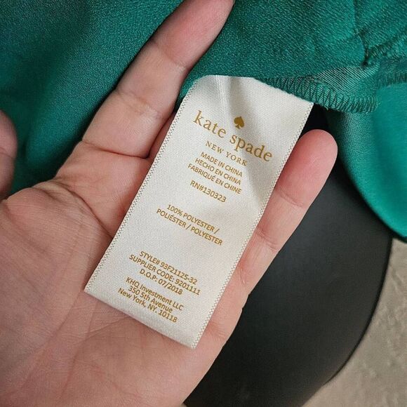 Kate Spade Emerald Green Flutter Blouse - Picture 4 of 8